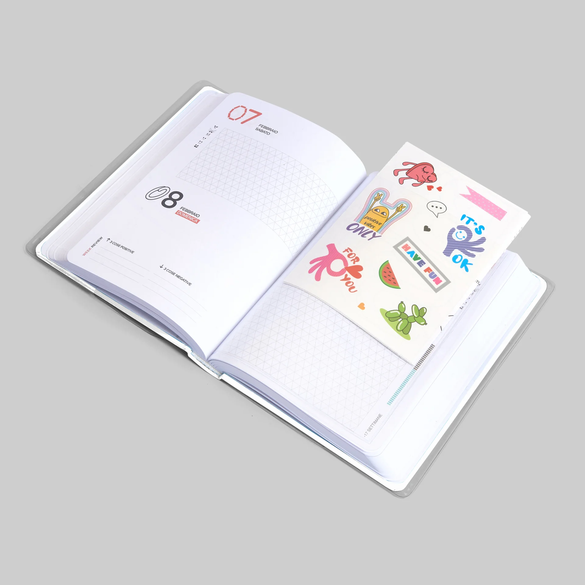 giochi preziosi be you diario agenda f.to easy 12 mesi datata 2025/26 extra white 12,5x16,5cm - foto 5