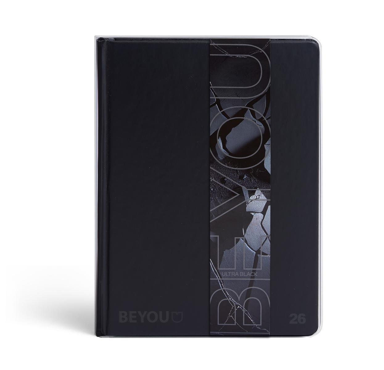 giochi preziosi be you diario agenda f.to easy 12 mesi datata 2025/26 ultra black 12,5x16,5cm - foto 1