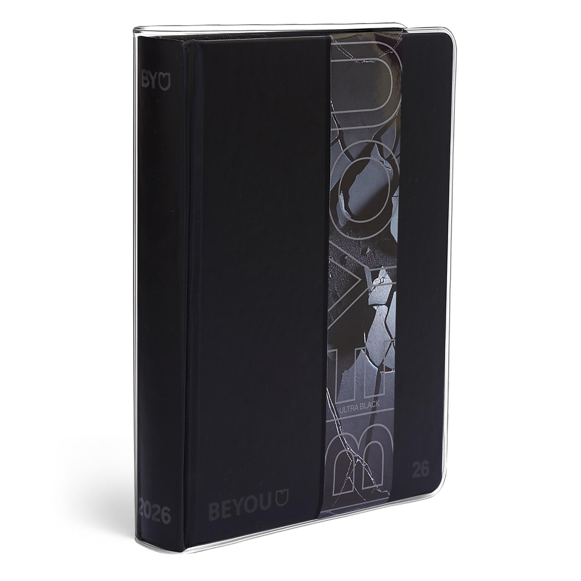 giochi preziosi be you diario agenda f.to easy 12 mesi datata 2025/26 ultra black 12,5x16,5cm - foto 3