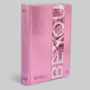 Be you diario agenda cosmetic pink easy 2025/26 12 mesi datato 12,5x16,5cm