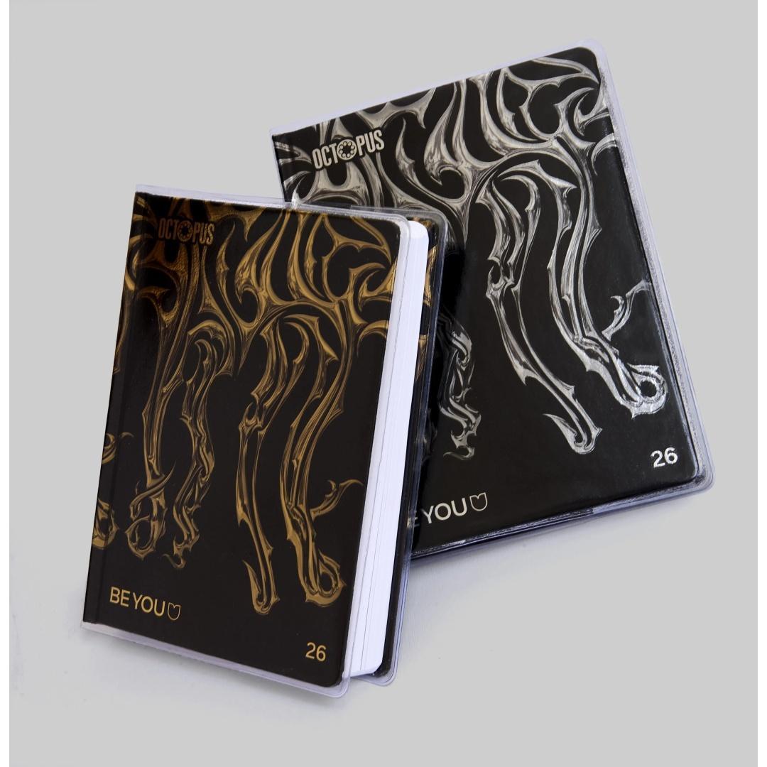 giochi preziosi be you diario agenda octopus oro/argento easy 2025/26 12 mesi datato 12,5x16,5cm - foto 1
