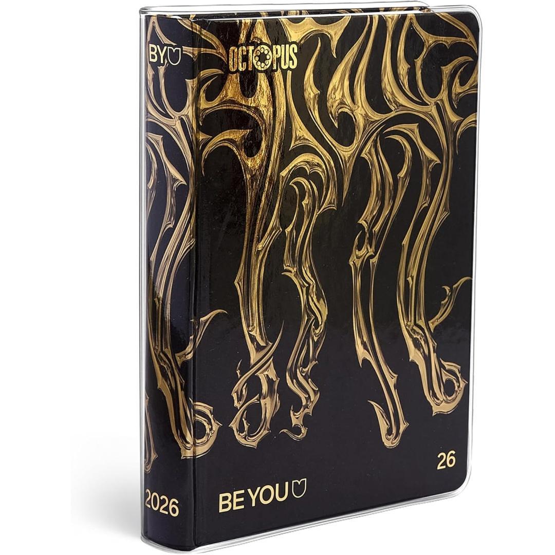 giochi preziosi be you diario agenda octopus oro/argento easy 2025/26 12 mesi datato 12,5x16,5cm - foto 3