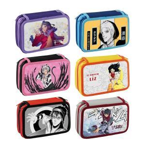 Astuccio manga grande con 3 zip completo