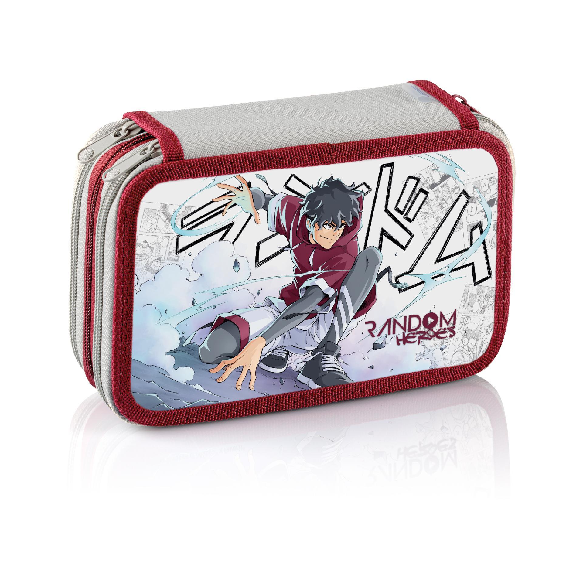 favorit favorit astuccio manga grande con 3 zip completo - foto 2