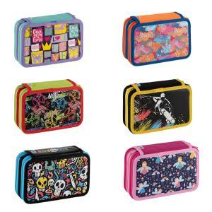 Astuccio fantasy grande con 3 zip completo
