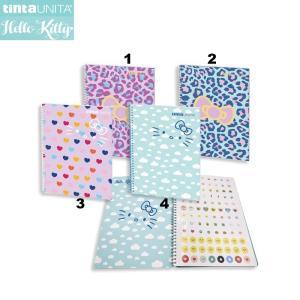 Maxi quaderno hello kitty  spiralato con stickers a4 1rigo 70fg 80gr/mq