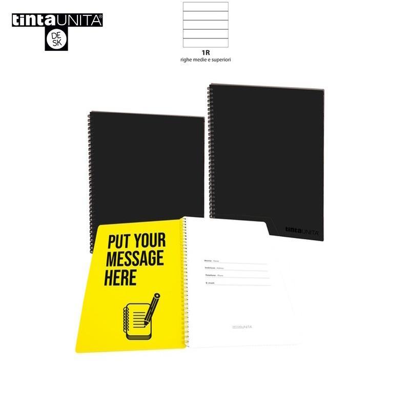 tinta unita tinta unita desk maxi quaderno spiralato soft touch a4 1rigo 96fg. 80gr/mq - foto 1