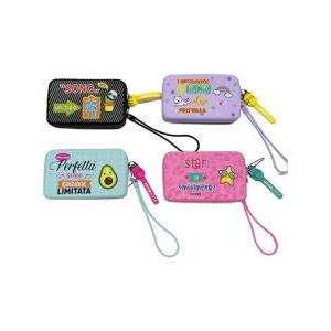 Borsellino bustina in silicone con laccio zoo  14x8,5x2,5cm colori assortiti 60080