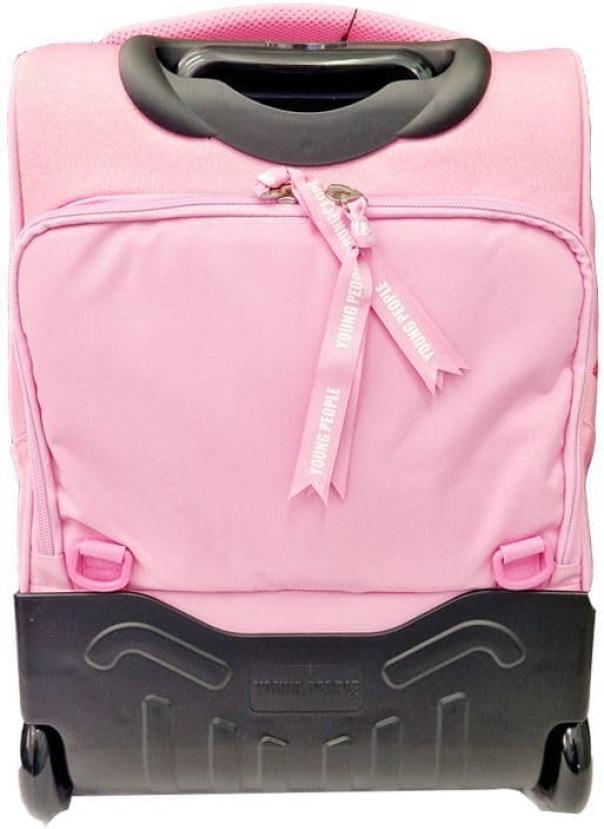 tinta unita zaino trolley dream orsetto glamour young people 35x22x47cm - foto 2