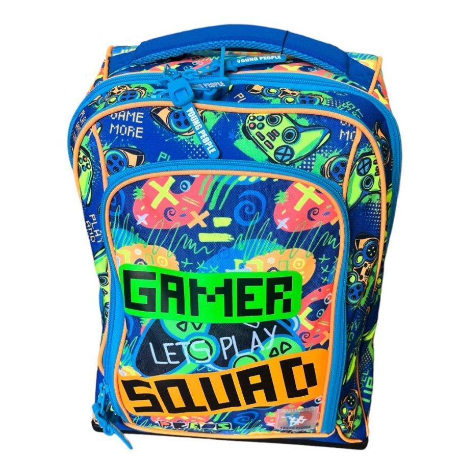 tinta unita zaino trolley dream gamer young peolple 35x22x47cm - foto 2