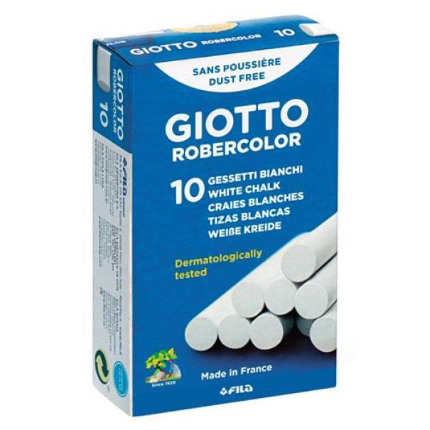 giotto giotto gessi 1 conf. da 10 gessetti bianchi per lavagna - foto 1