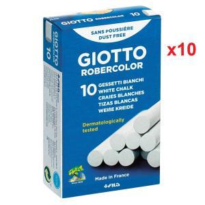 Gessi 10 conf. da 10 gessetti bianchi per lavagna