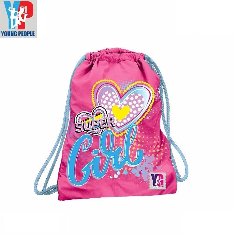 pool over sakky bag super girl sacca young people tinta unita 30x40cm 51043 - foto 1
