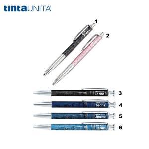 Jeans 36pz penna sfera a scatto in 4 varianti jeans e 2 glitter tratto 1.0mm