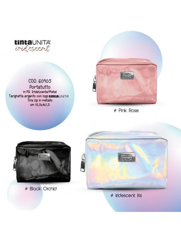 tinta unita tinta unita iridescent portamonete portatutto 3 colori 10,5x4x7,5cm - foto 1