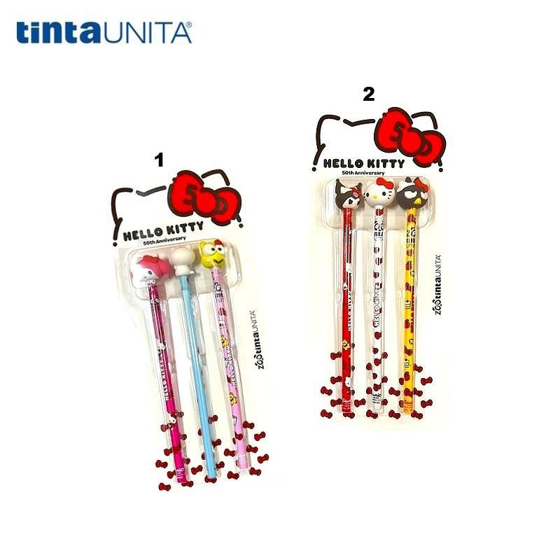 tinta unita tinta unita hello kitty blister 3 matite con topper gomma - foto 1