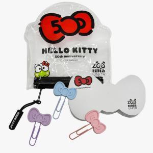 Hello kitty set mini desk con 1 post-it e tre fermagli colorati