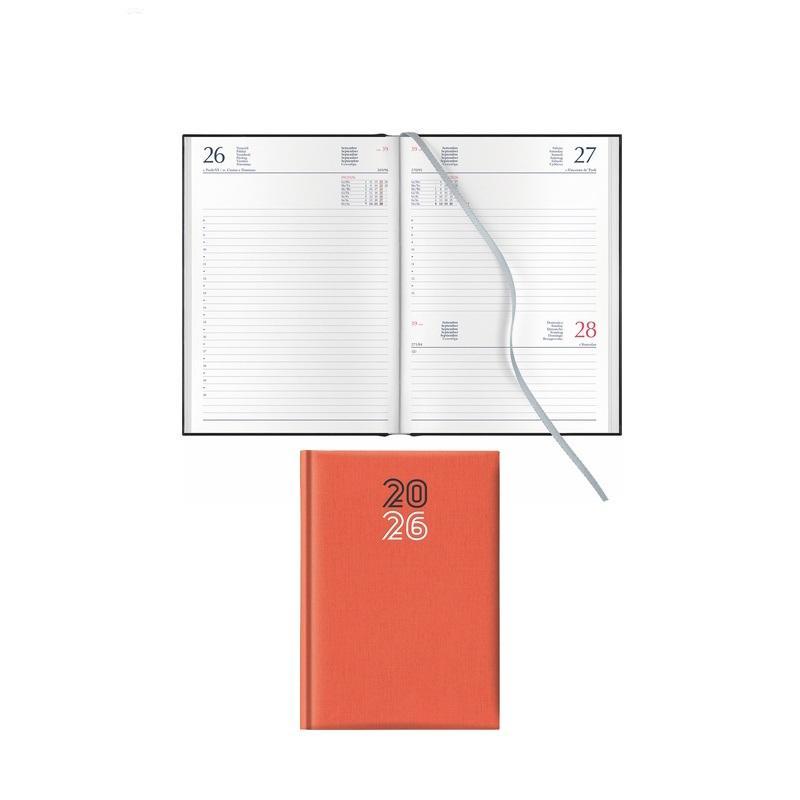 notabene notabene agenda giornaliera caribe 2026 14,5x20,5cm arancione sab/dom abbin. - foto 1