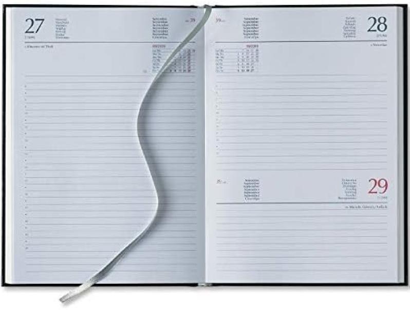 notabene notabene agenda giornaliera gommato 2026 14,5x20,5cm nero sab/dom abbin. - foto 2
