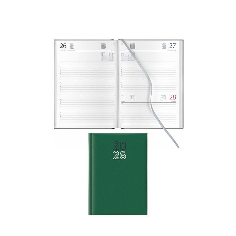 notabene notabene agenda giornaliera caribe 2026 14,5x20,5cm verde sab/dom abbinati - foto 1