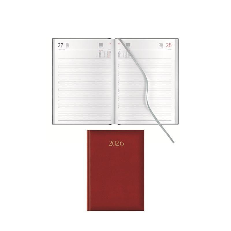 notabene notabene agenda giornaliera madrid 2026 17x24cm rosso cardinale sab/dom separati - foto 1