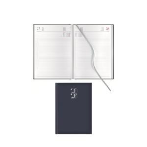 Agenda giornaliera gommato 2026 17x24 cm blu sab/dom separati