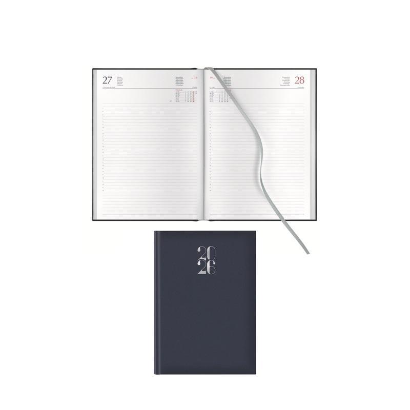 notabene notabene agenda giornaliera gommato 2026 17x24 cm blu sab/dom separati - foto 1