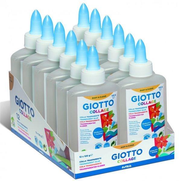 giotto giotto 12 pz colla collage liquida trasparente 120 g - foto 1