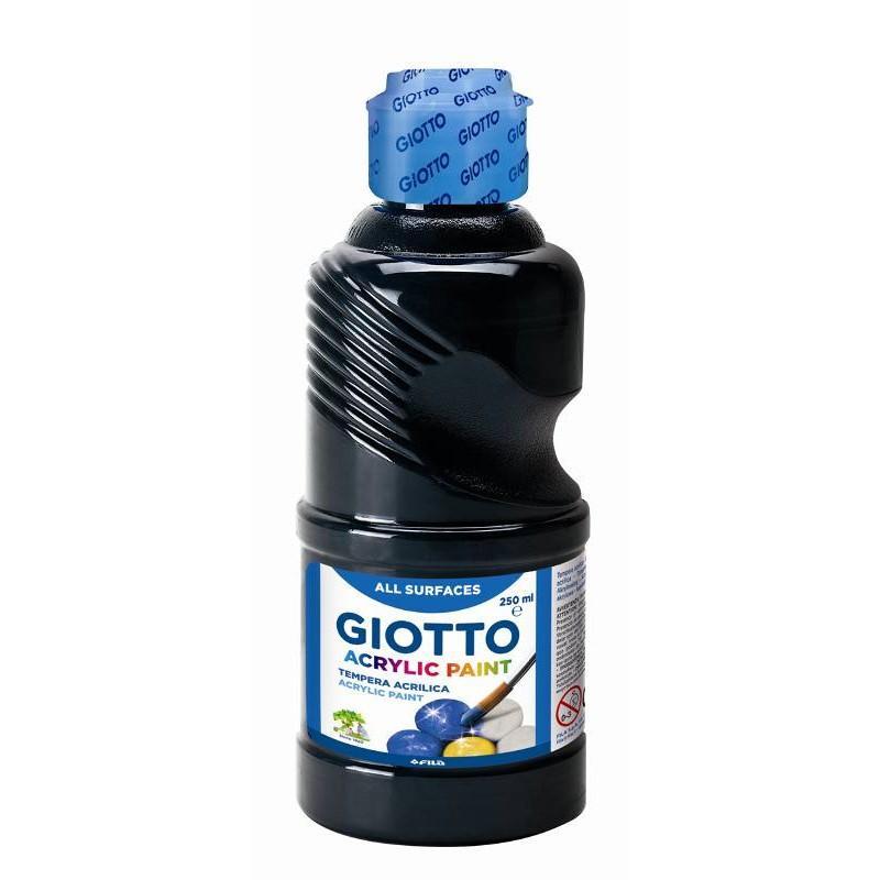 giotto giotto tempera acrilica 250 ml nero 24 - foto 1