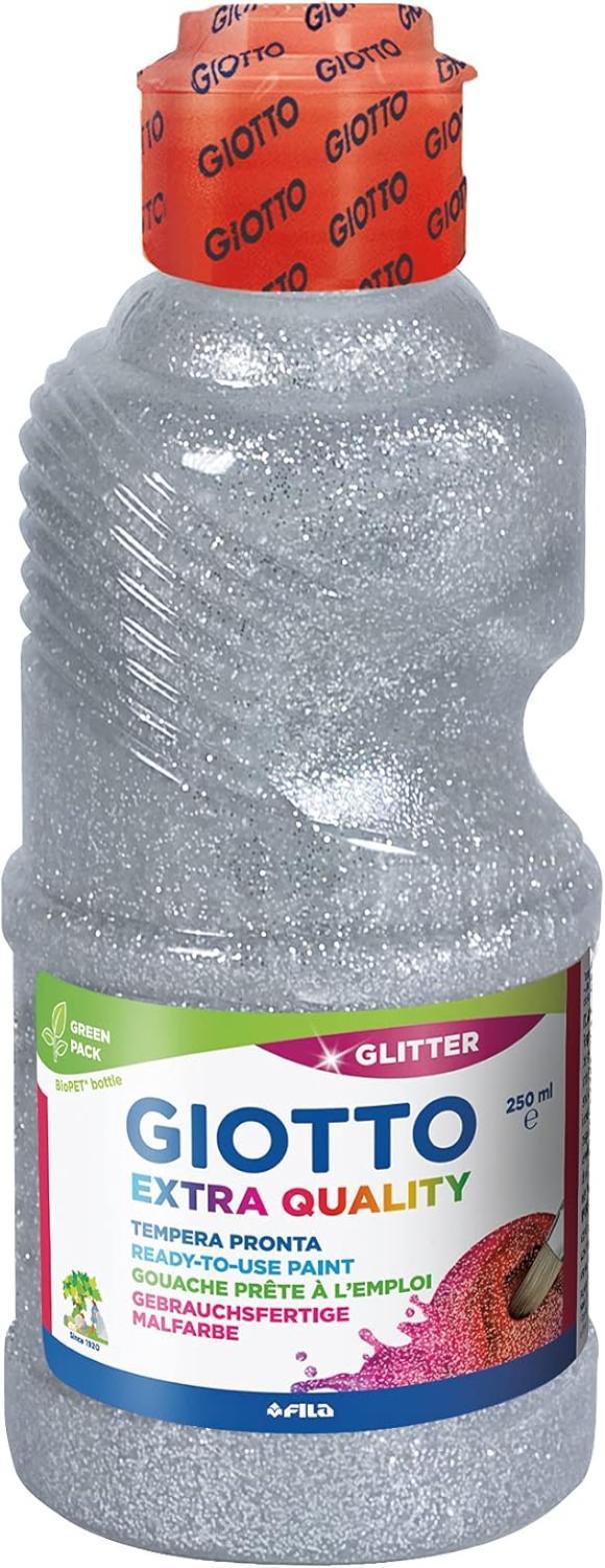 giotto giotto tempera glitter extra quality 250 ml argento 02 - foto 1