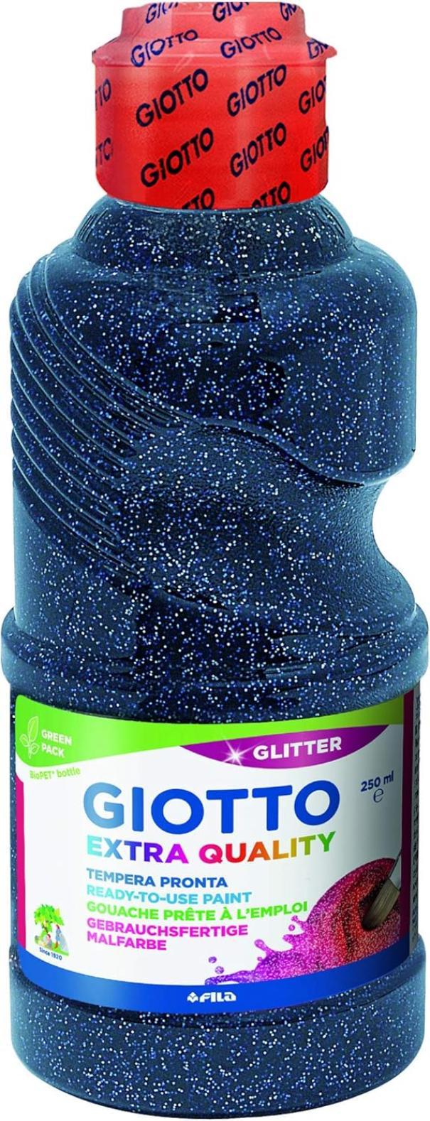 giotto giotto tempera glitter extra quality 250 ml blu cyan 04 - foto 1