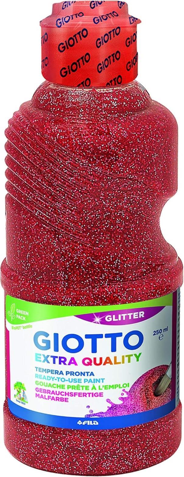 giotto giotto tempera glitter extra quality 250 ml rosso 06 - foto 1