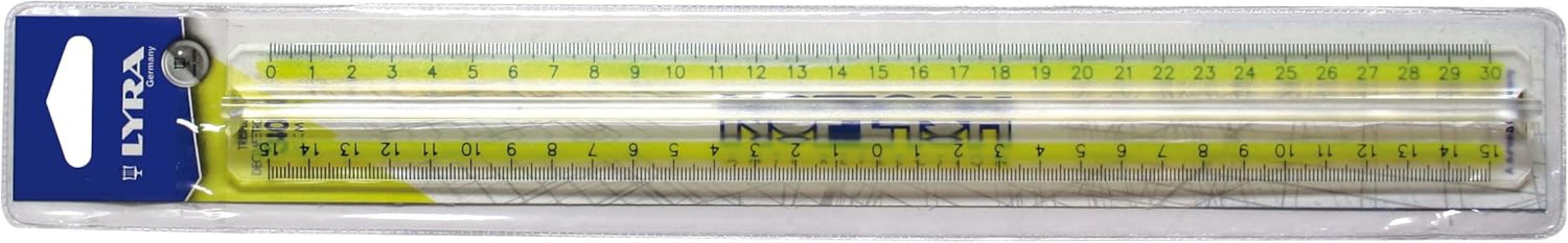 lyra lyra noflash triplodecimetro righello 30cm con impugnatura - foto 1