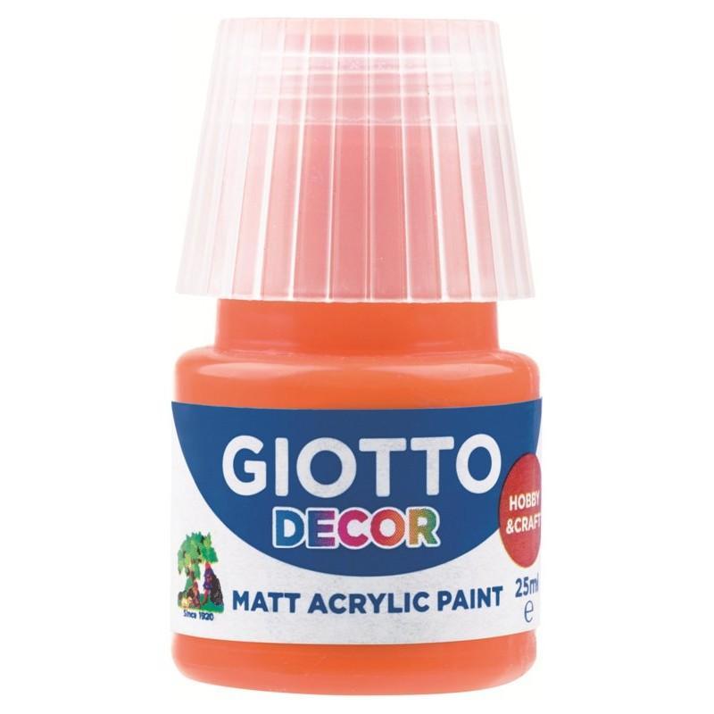 giotto giotto decor acrylic matt 6 pz da 25ml tempere acriliche arancio 05 - foto 1
