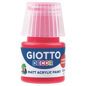Decor acrylic matt 6 pz da 25ml tempere acriliche vermiglione 07