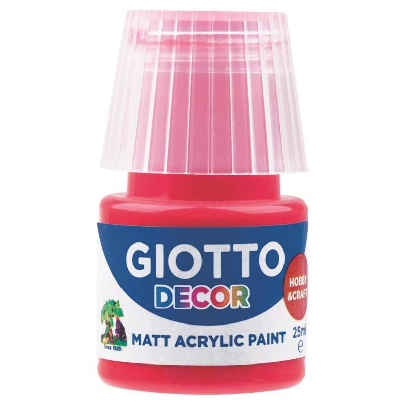 giotto giotto decor acrylic matt 6 pz da 25ml tempere acriliche vermiglione 07 - foto 1