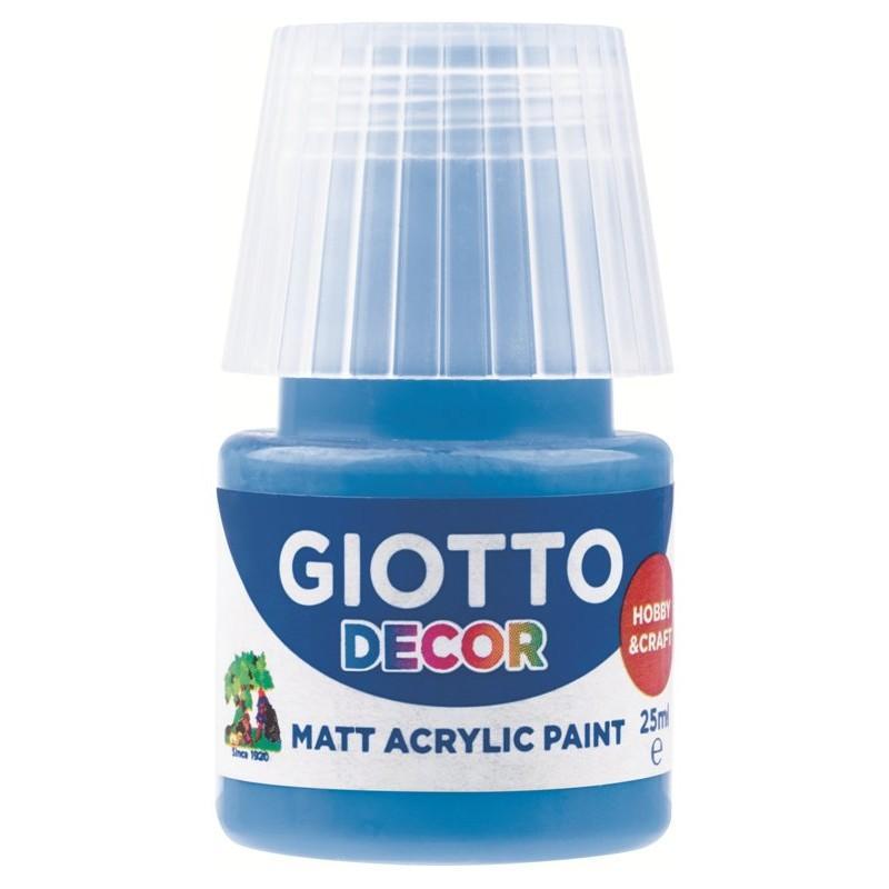 giotto giotto decor acrylic matt 6 pz da 25ml tempere acriliche cyan 15 - foto 1