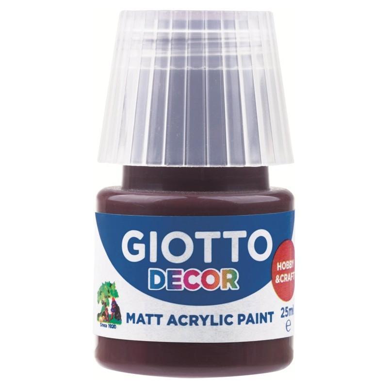 giotto giotto decor acrylic matt 6 pz da 25ml tempere acriliche seppia 22 - foto 1