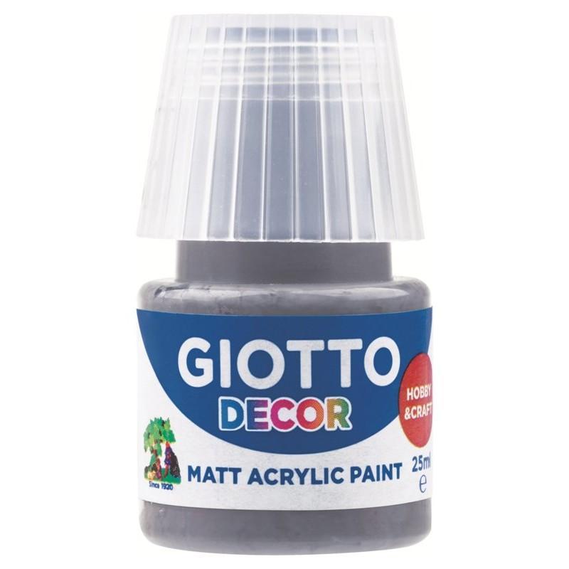 giotto giotto decor acrylic matt 6 pz da 25ml tempere acriliche grigio scuro 34 - foto 1