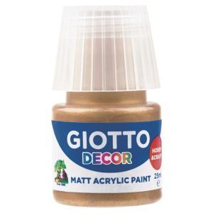 Decor acrylic matt 6 pz da 25ml tempere acriliche oro
