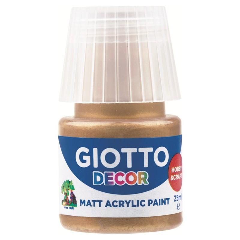 giotto giotto decor acrylic matt 6 pz da 25ml tempere acriliche oro - foto 1