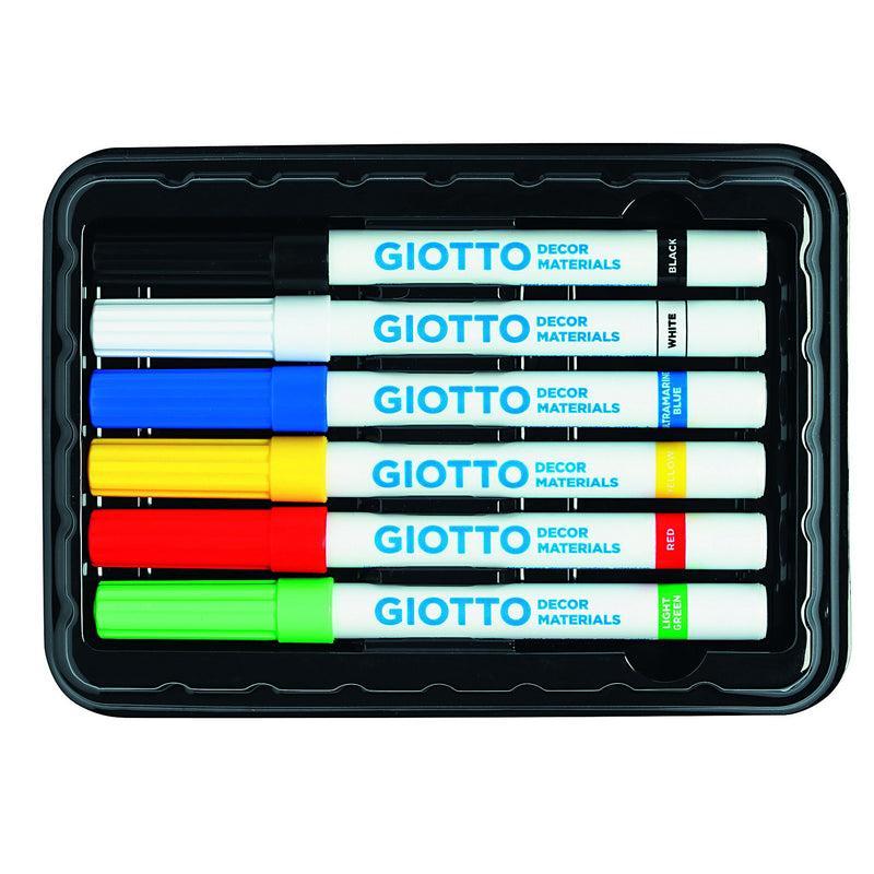 giotto giotto decor materials pennarelli multisuperficie 6 colori - foto 2