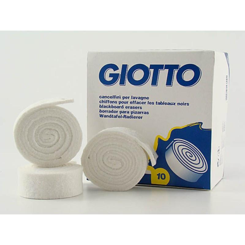 giotto giotto 10 pz cancellino in feltro per lavagne tondo ø 8 cm - h 3 cm bianco - foto 1
