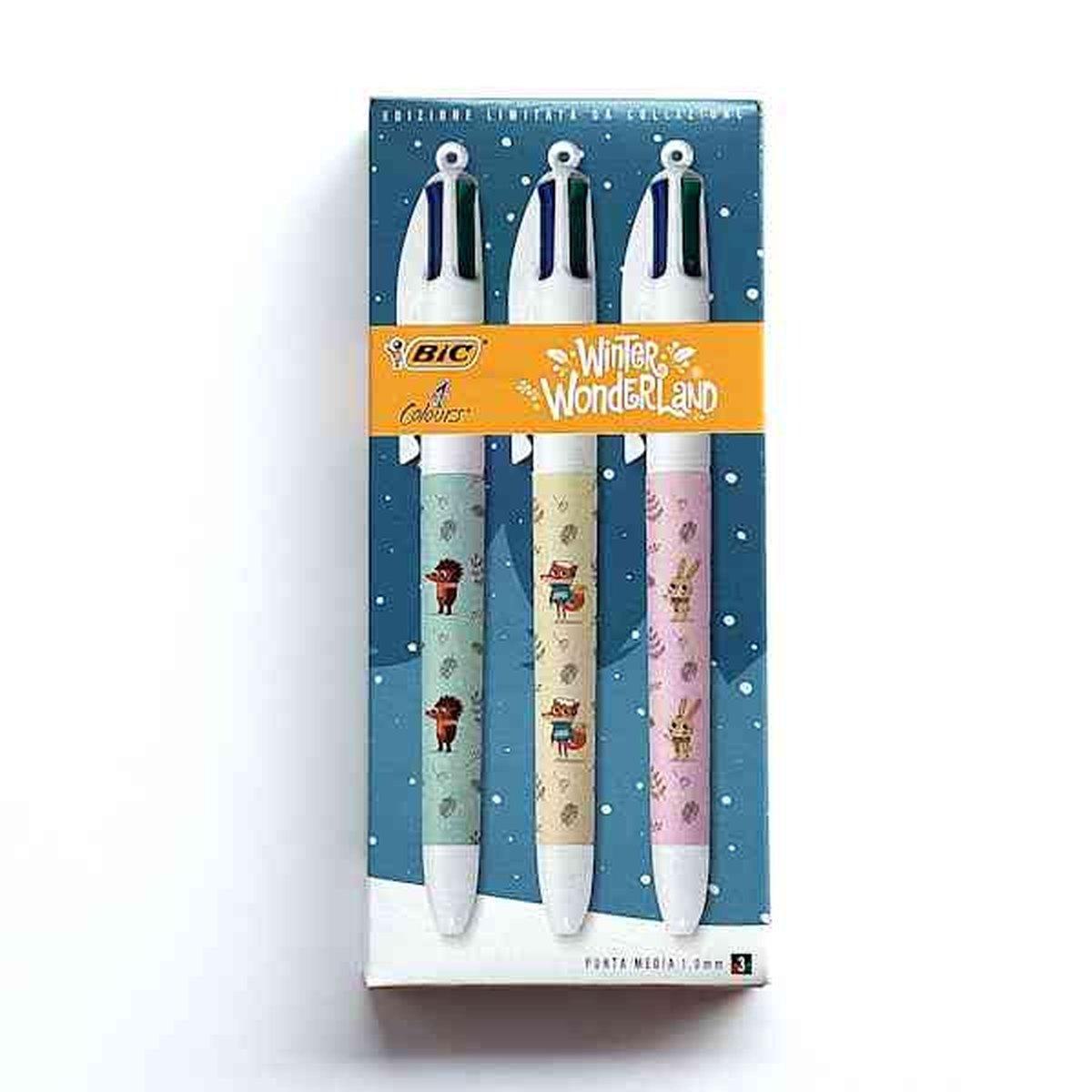 bic bic set 3pz penne a sfera 4 colori winter wonderland - foto 1