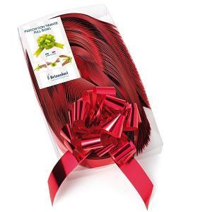 30 pz fiocco strip coccarda autotirante 31mm rosso lucida 07