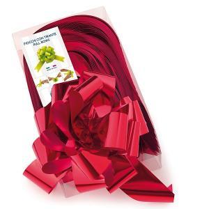 30 pz fiocco strip coccarda autotirante 50 mm rosso lucida 07