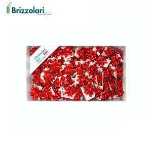 100 pz. coccarde stelle mini 6,5 mm 2970 rosso metallizzato 07