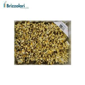 100pz. coccarde stelle medie 14mm autoadesive oro metallizzato 3170