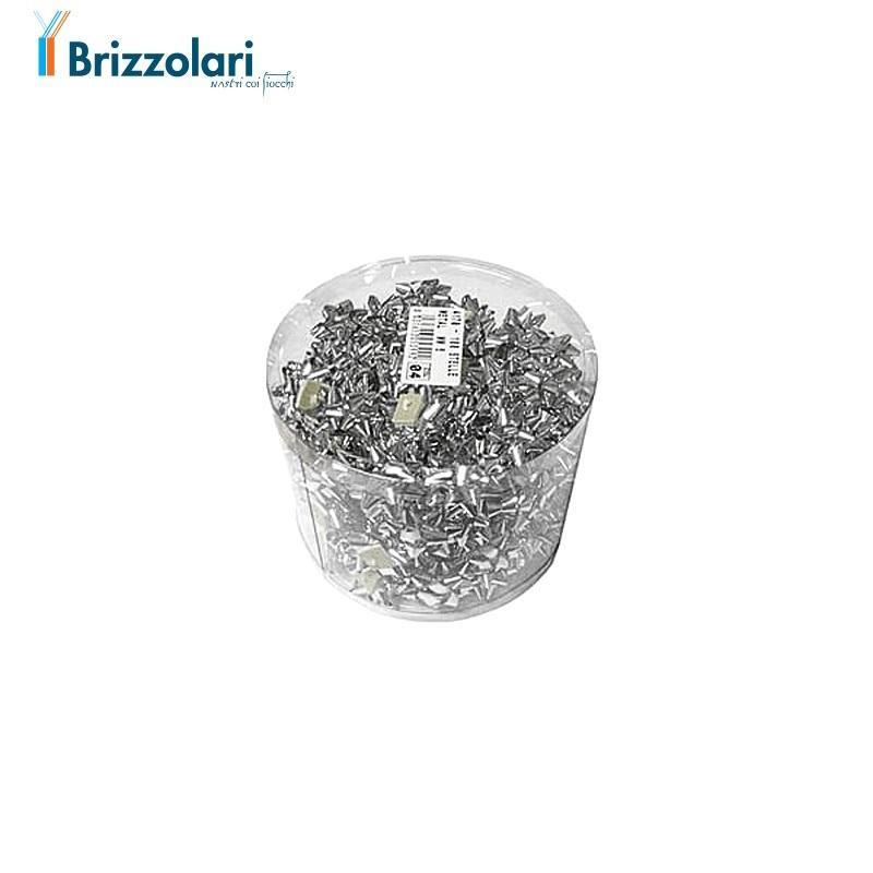 brizzolari brizzolari 100pz coccarde stelle mini 5mm autoadesive argento metallizzato 4170-04 - foto 1