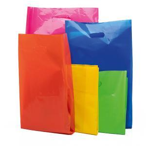 Pnp buste regalo 100pz plastica manico a fagiolo 60μm 25x45cm colori assortiti